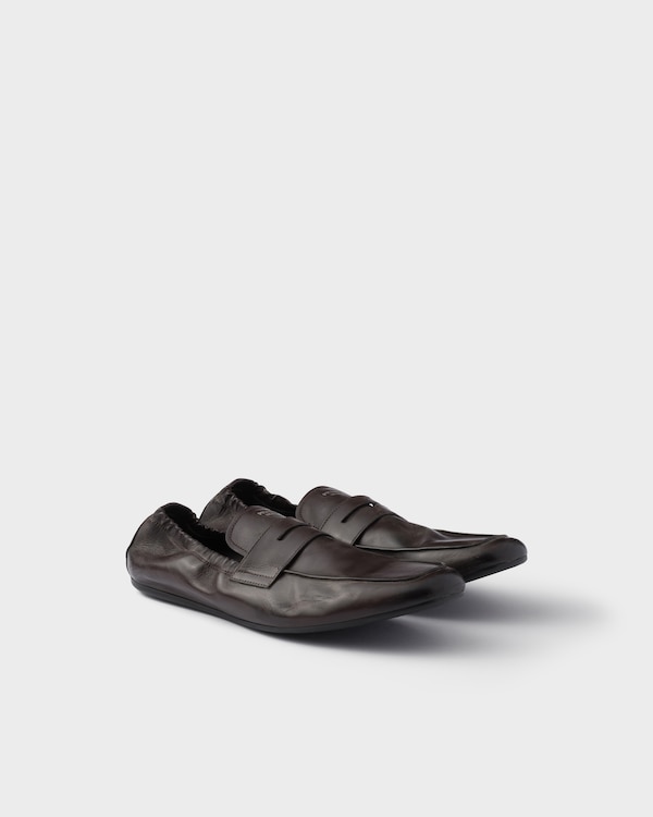 PRADA レザーブーツ ブラウン プラダ PRADA ショートブーツ ブラウン レザー 定価14万円