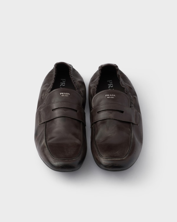 Shuffle antiqued leather loafers Shuffle antiqued leather loafers