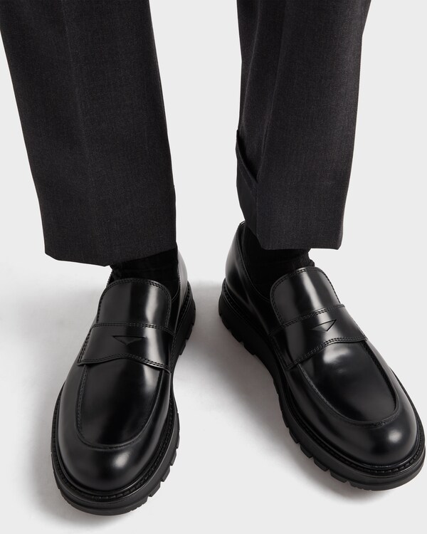 Brushed leather loafers Brushed leather loafers