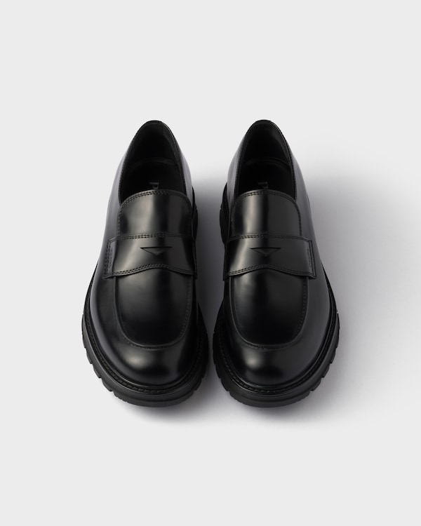 Brushed leather loafers Brushed leather loafers