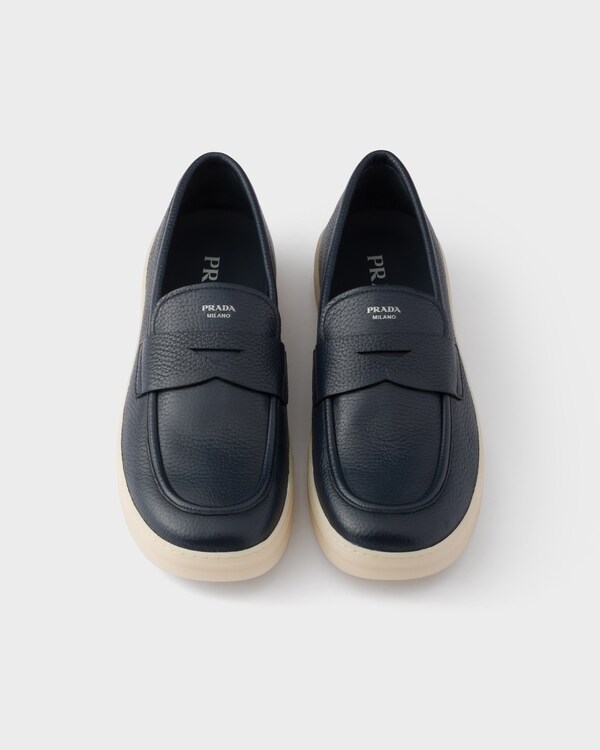 Leather loafers - Baltic Blue Leather loafers - Baltic Blue