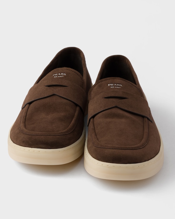 أحذية لوفر من الجلد السويدي - بني داكن أحذية لوفر من الجلد السويدي - بني داكن