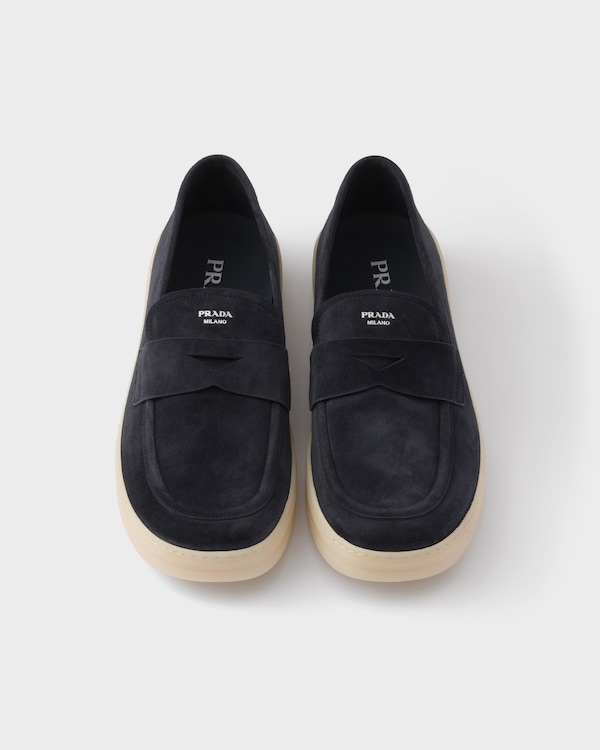 أحذية لوفر من الجلد السويدي - أزرق أحذية لوفر من الجلد السويدي - أزرق