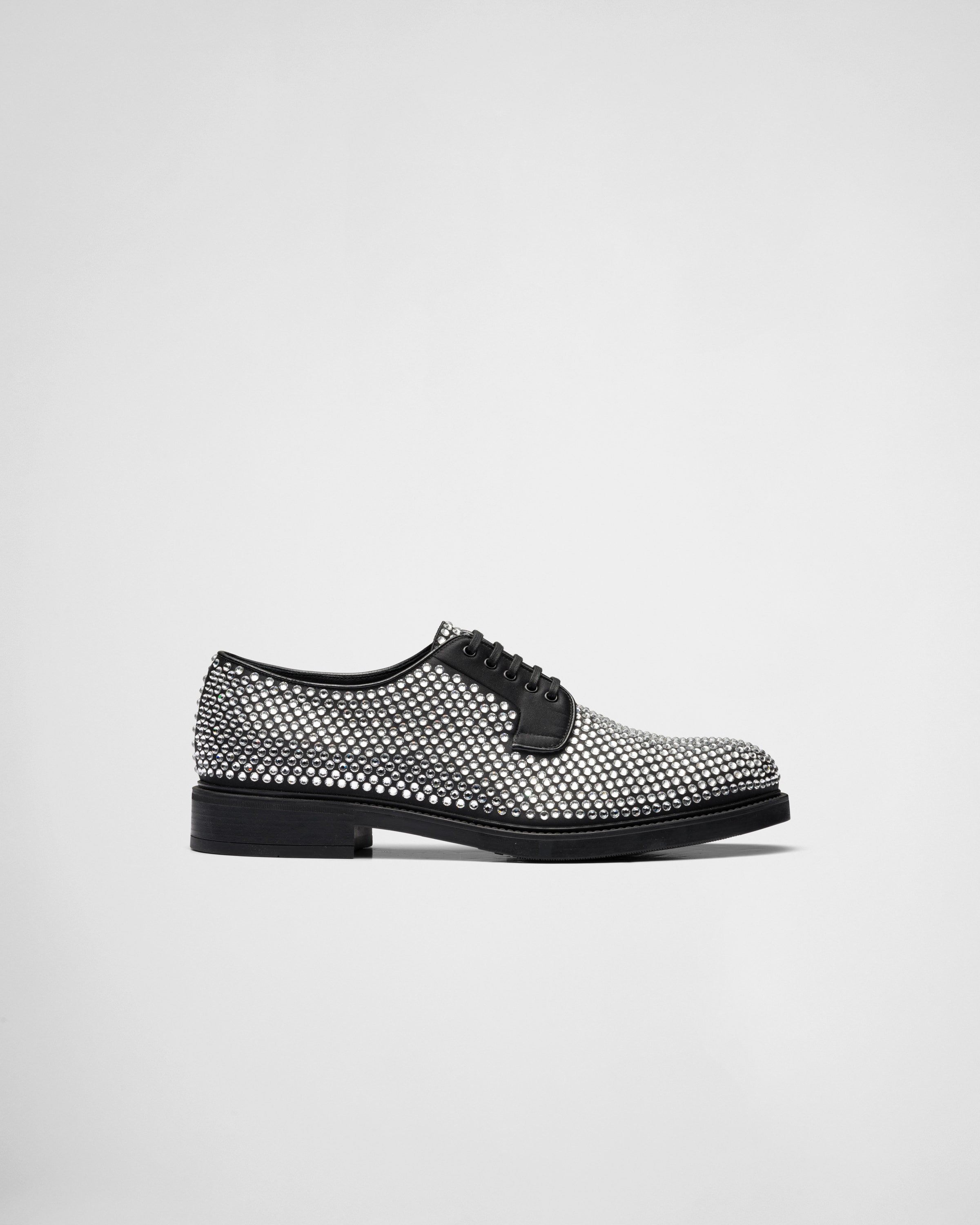 Crystal Lace-up shoes with crystals | Prada