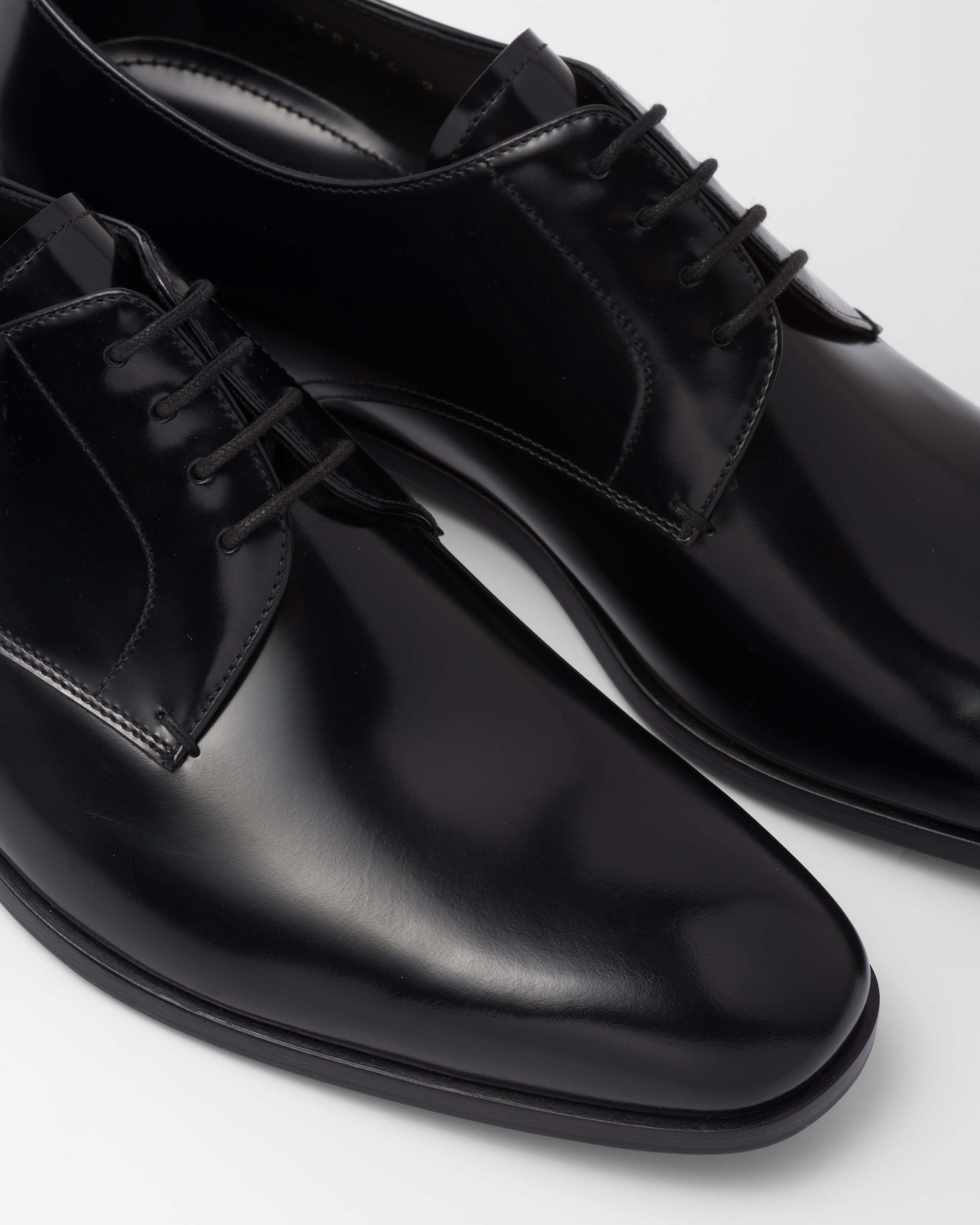 Prada brushed leather derby hot sale