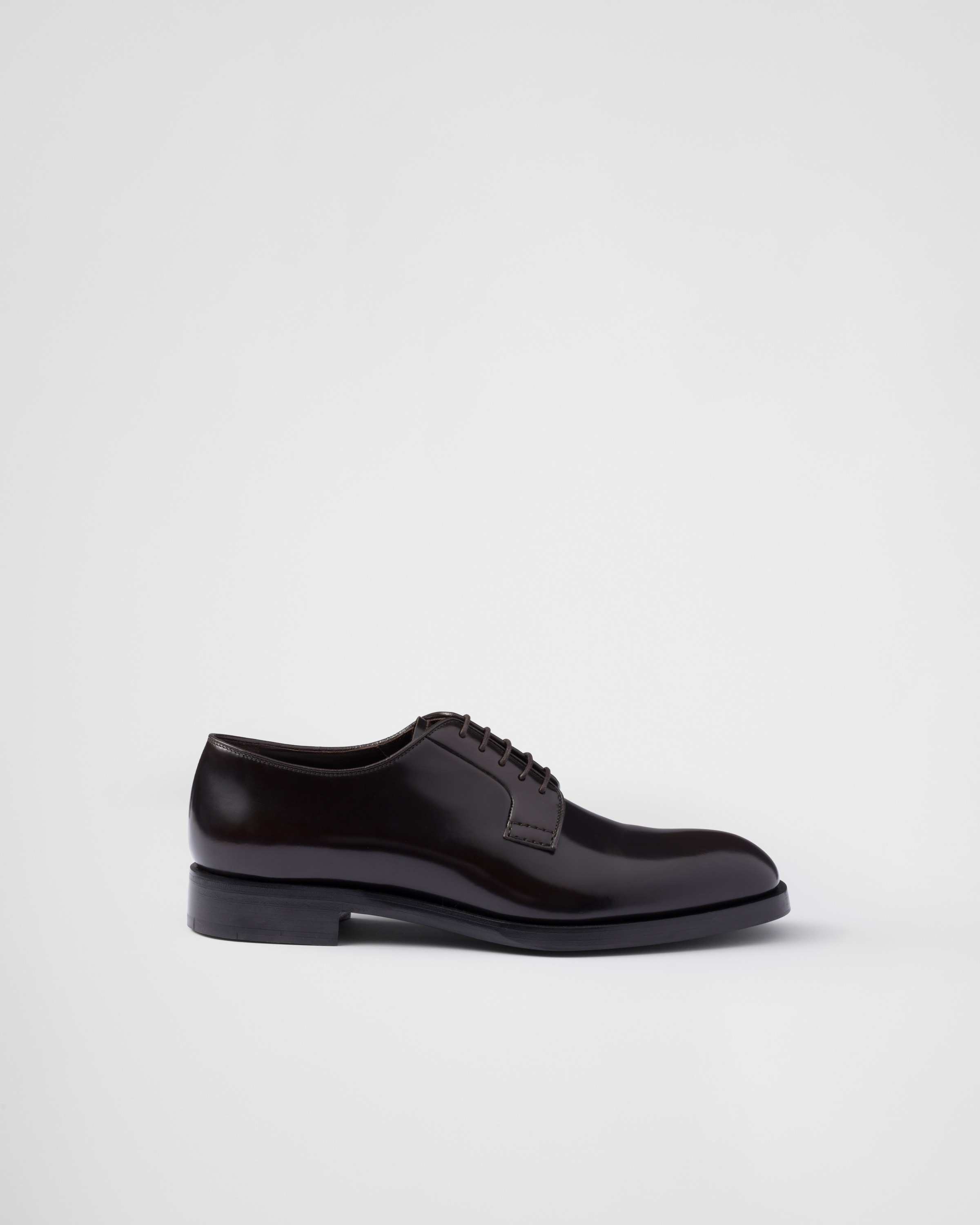 Prada Brushed Leather lace-up Shoes | Black | FARFETCH