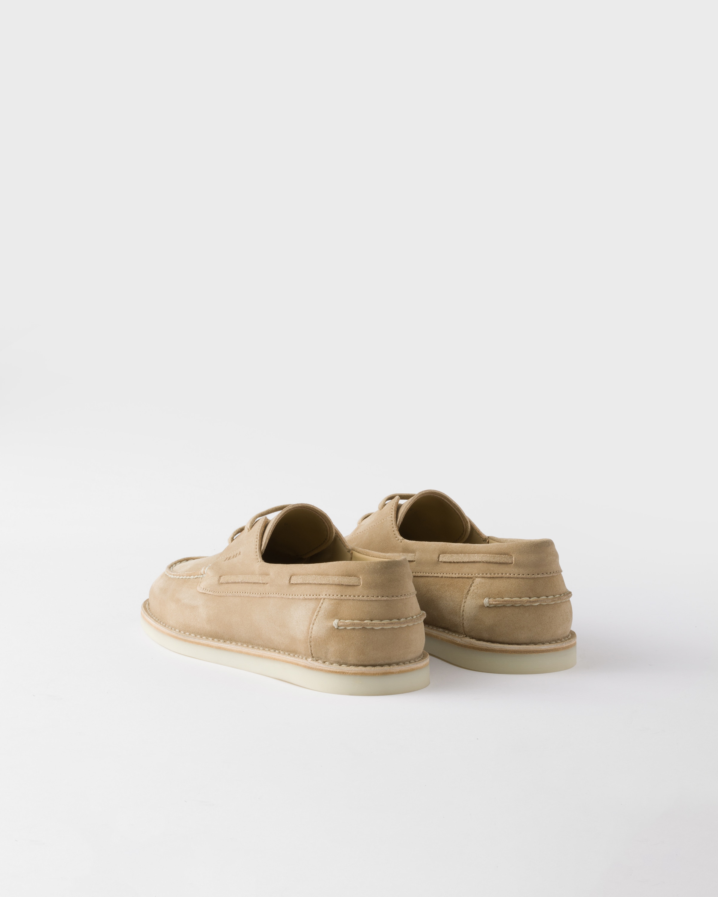 シューズ・サンダルその他 Prada Brown suede moccasin Cocoa Brown Suede flatform mules | PRADA