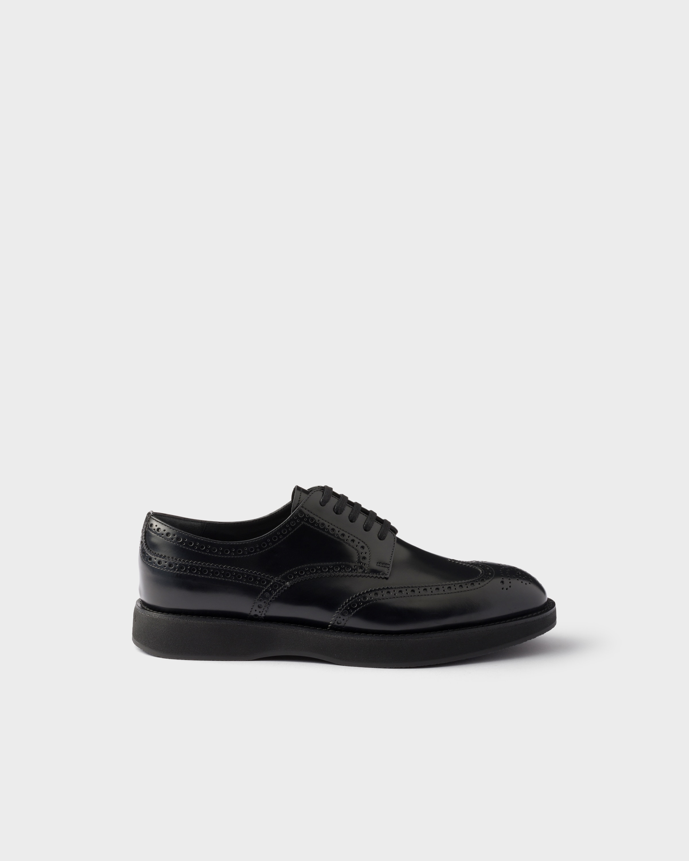 Prada Brushed leather laced brogue shoes
