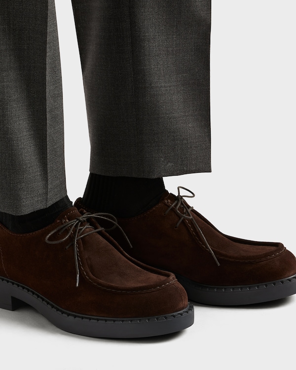 Zapatos de cordones Chocolate en ante Zapatos de cordones Chocolate en ante