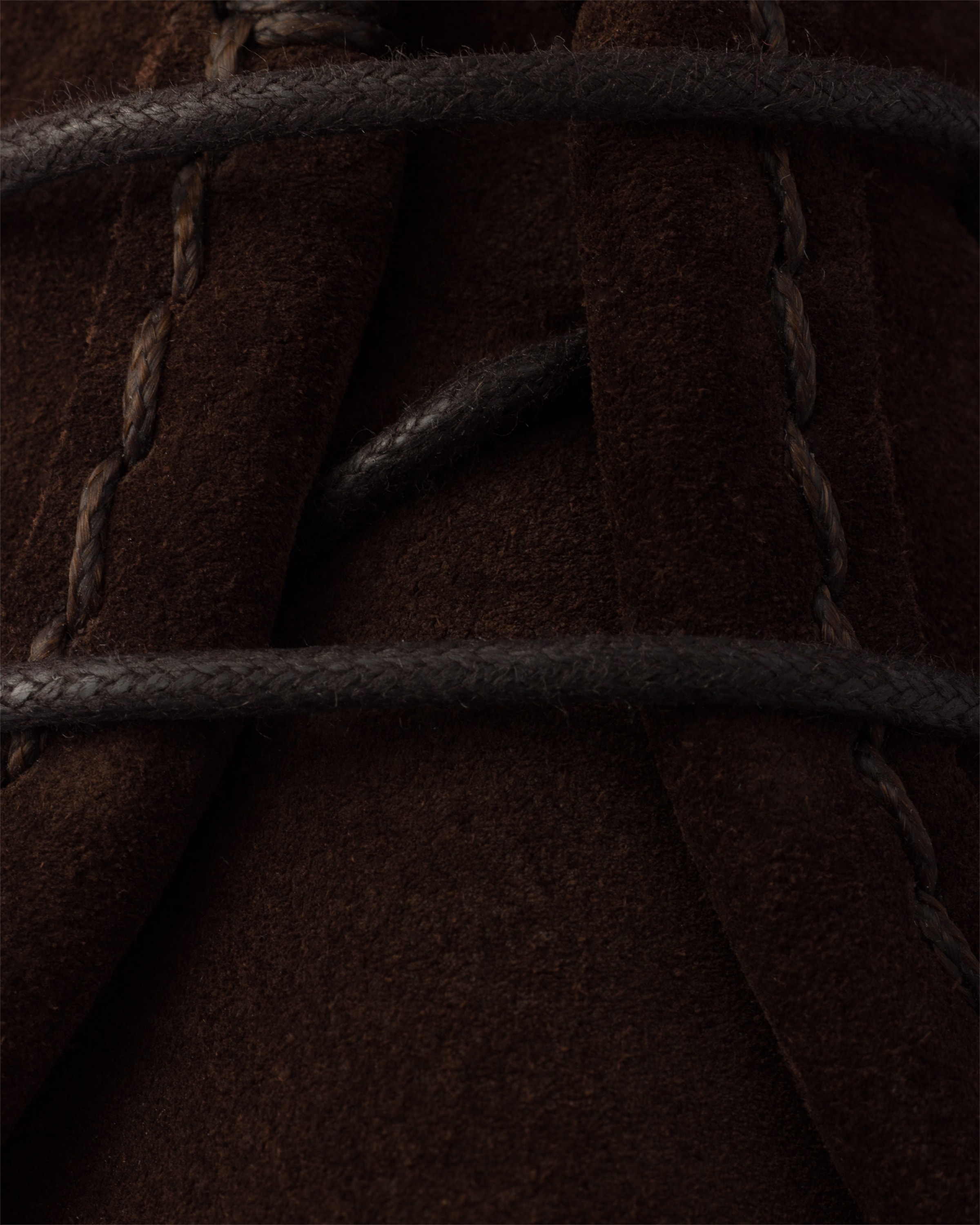 Chocolate suede lace-up shoes