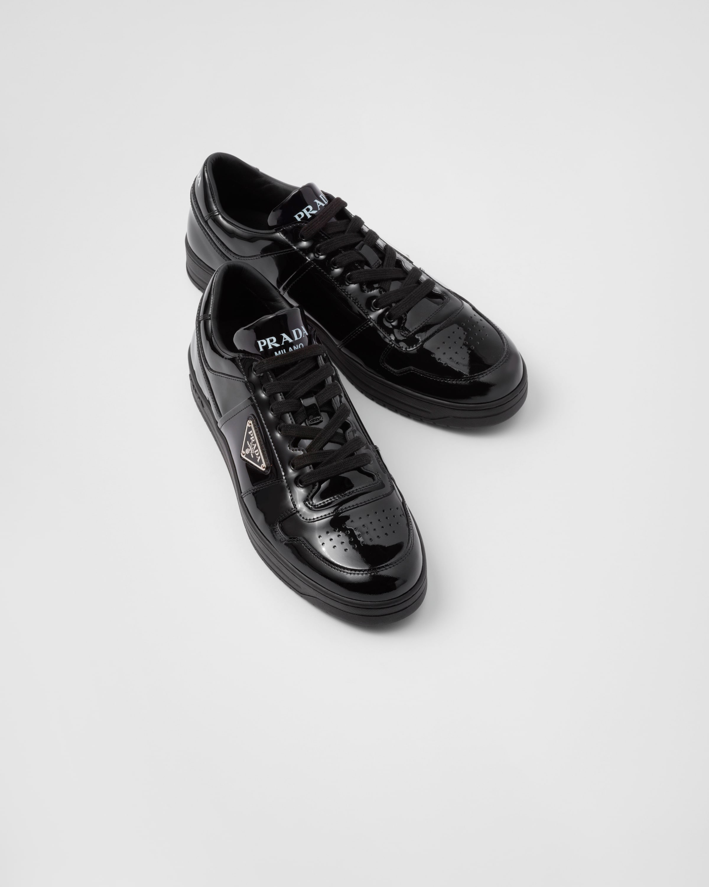 Prada Patent Leather Sneakers w/ Tags - Black Sneakers, Shoes - PRA848669