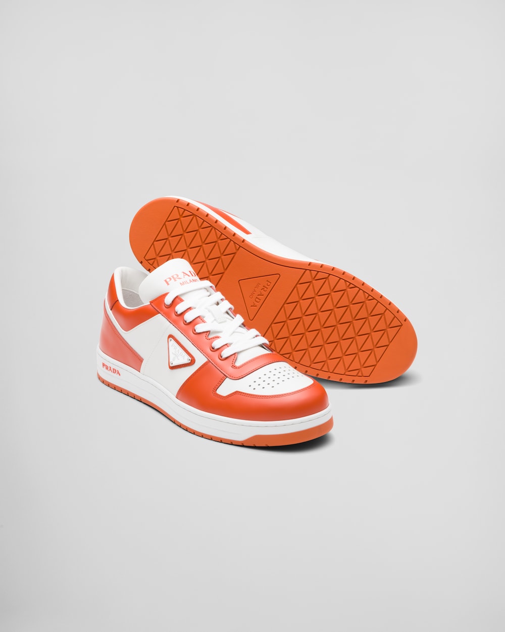 prada men's leather sneakers