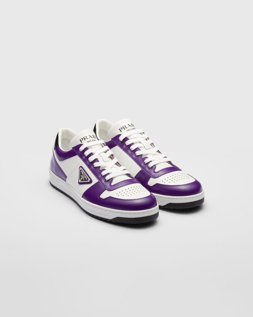 ホワイト プラダ ダウンタウン レザー スニーカー | Prada