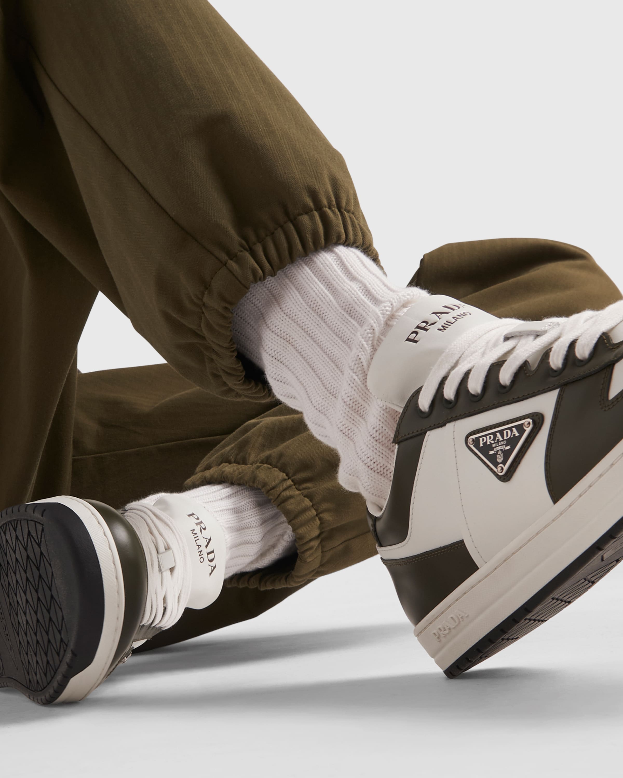 Prada sneakers green deals
