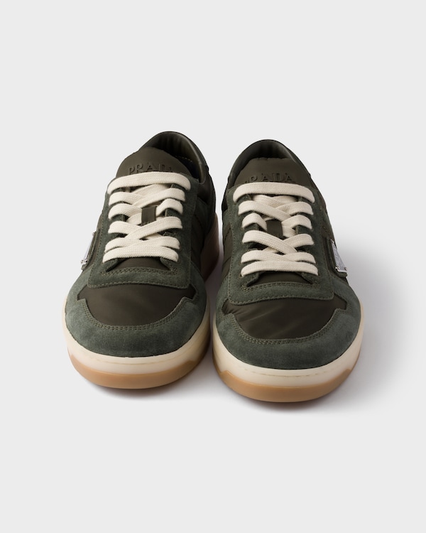 Downtown Re-Nylon and suede sneakers - Camouflage Green Downtown Re-Nylon and suede sneakers - Camouflage Green