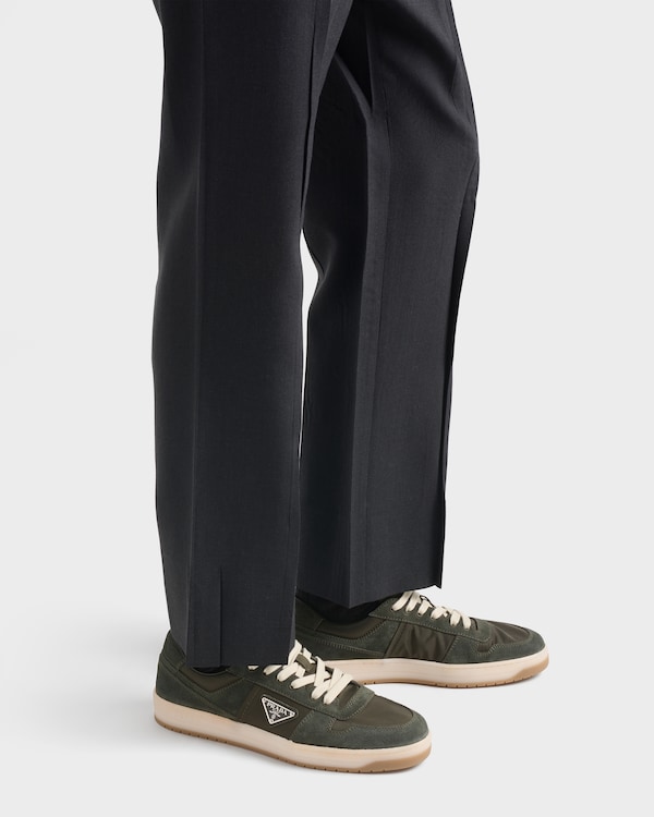 Downtown Re-Nylon and suede sneakers - Camouflage Green Downtown Re-Nylon and suede sneakers - Camouflage Green