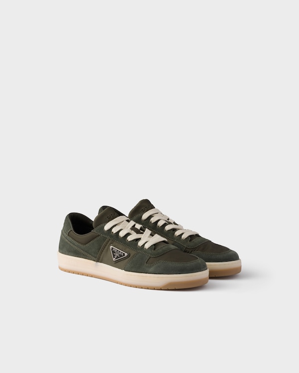 Downtown Re-Nylon and suede sneakers - Camouflage Green Downtown Re-Nylon and suede sneakers - Camouflage Green