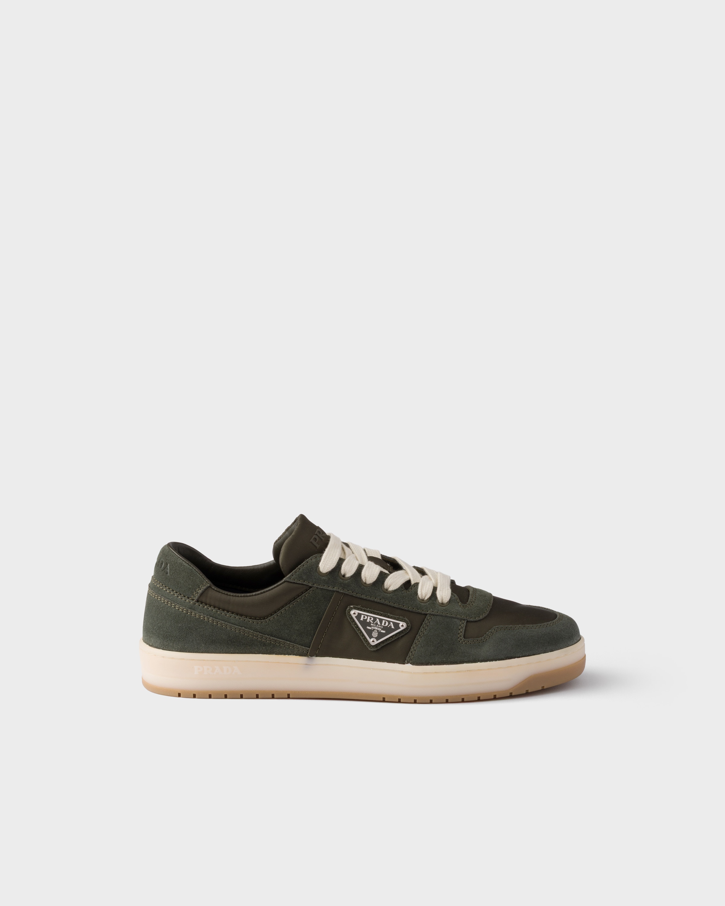 Prada Downtown Re-Nylon and suede sneakers