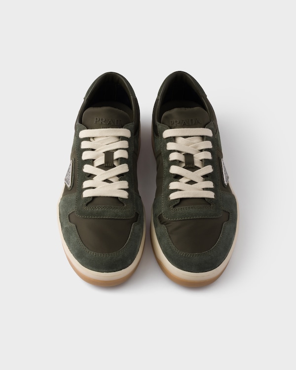 Downtown Re-Nylon and suede sneakers - Camouflage Green Downtown Re-Nylon and suede sneakers - Camouflage Green