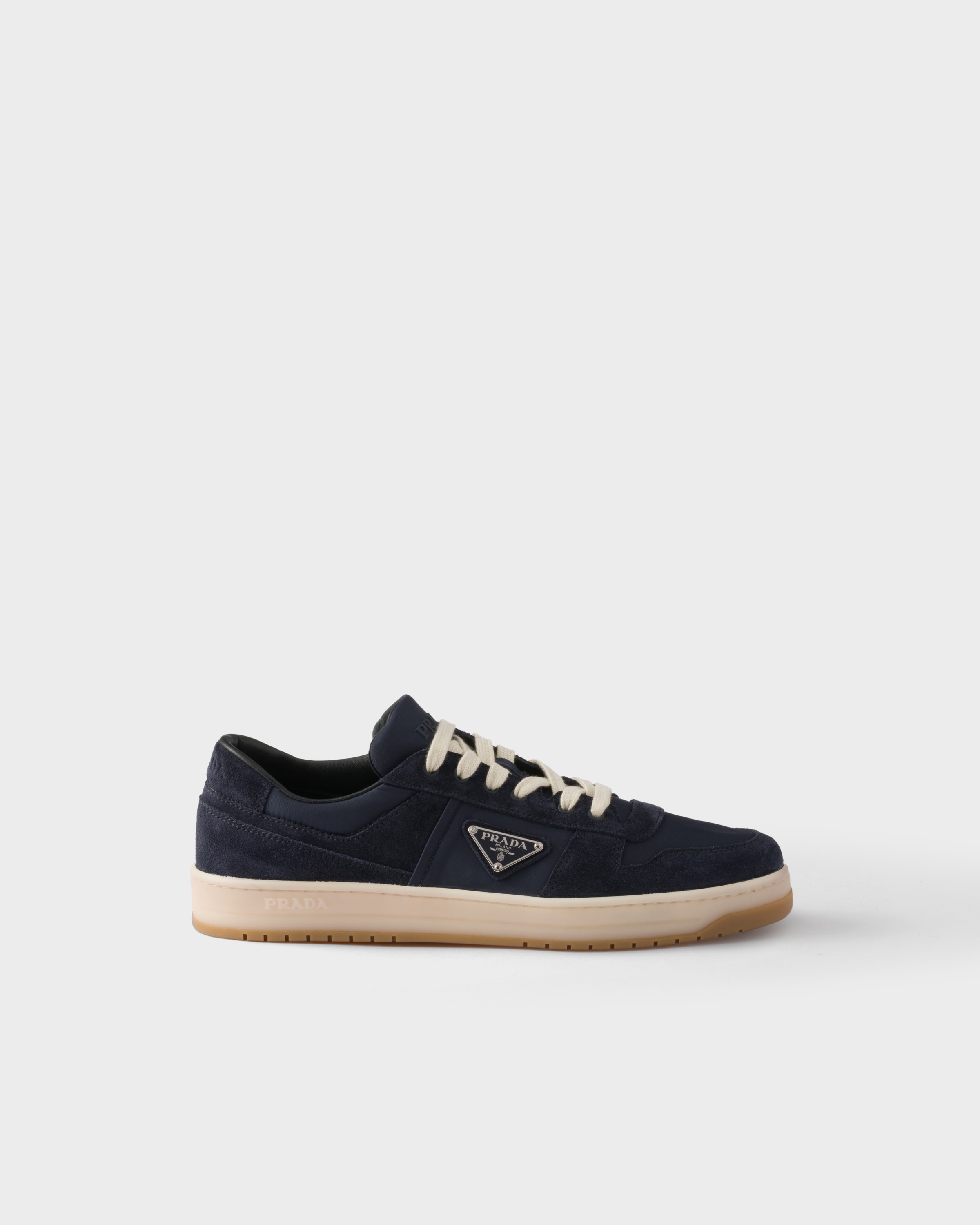 Blue Downtown Re-nylon And Suede Sneakers | PRADA - United States
