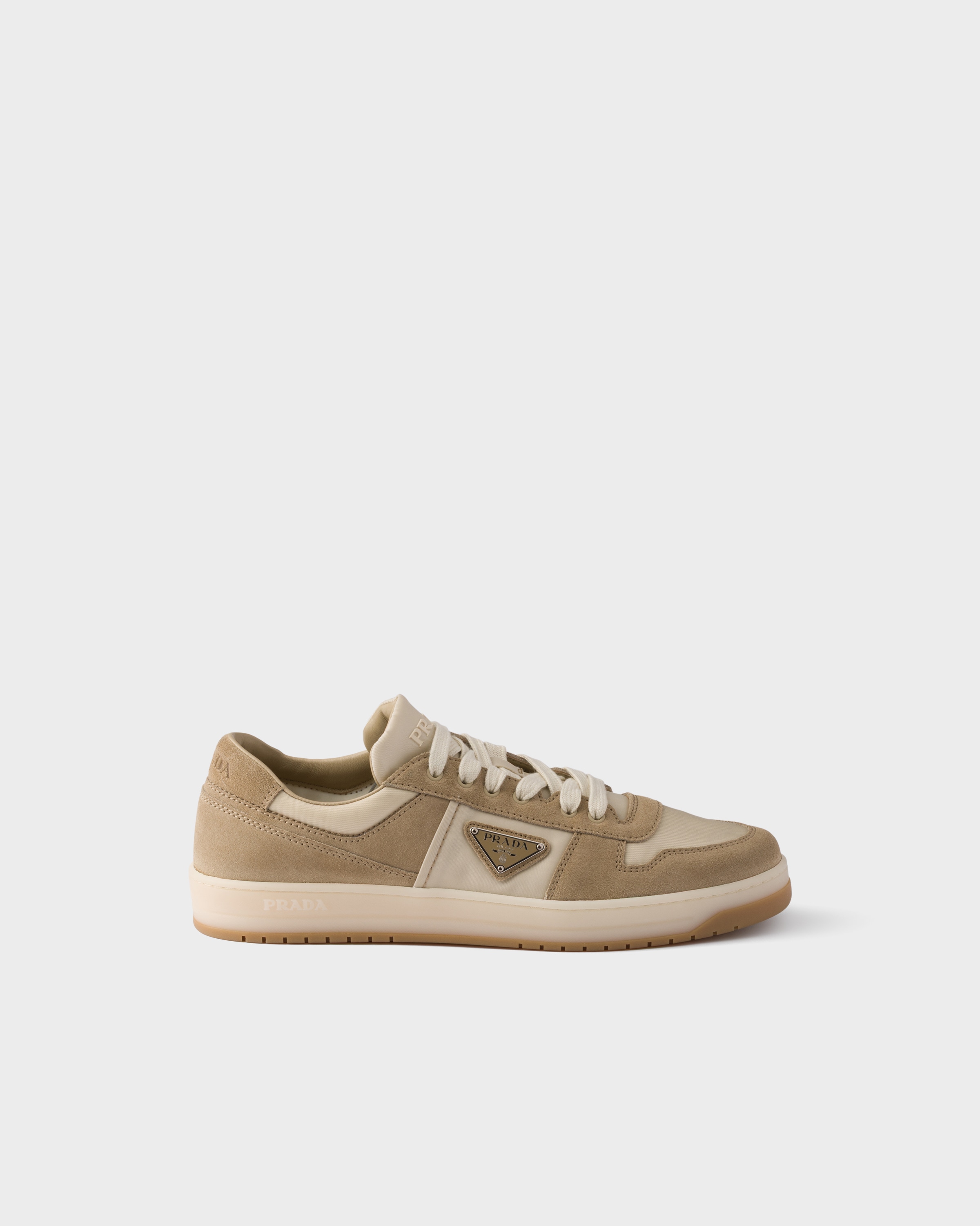 Prada Downtown Re-Nylon and suede sneakers