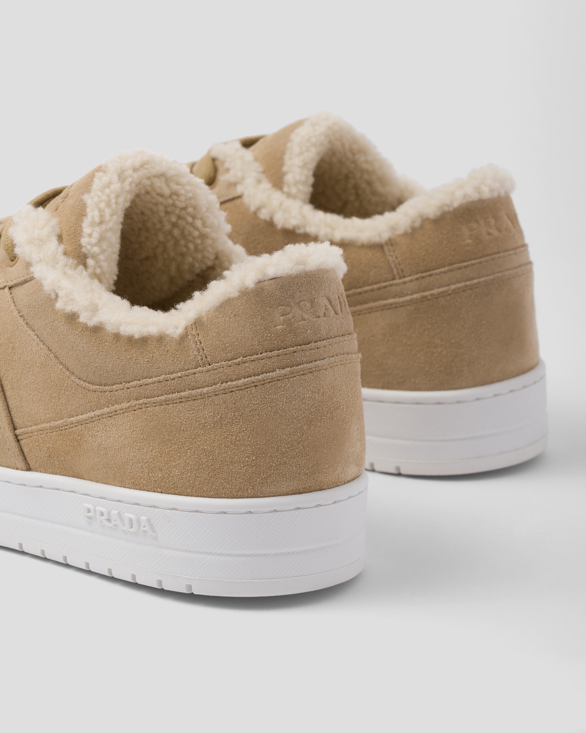 Prada clearance fur sneakers