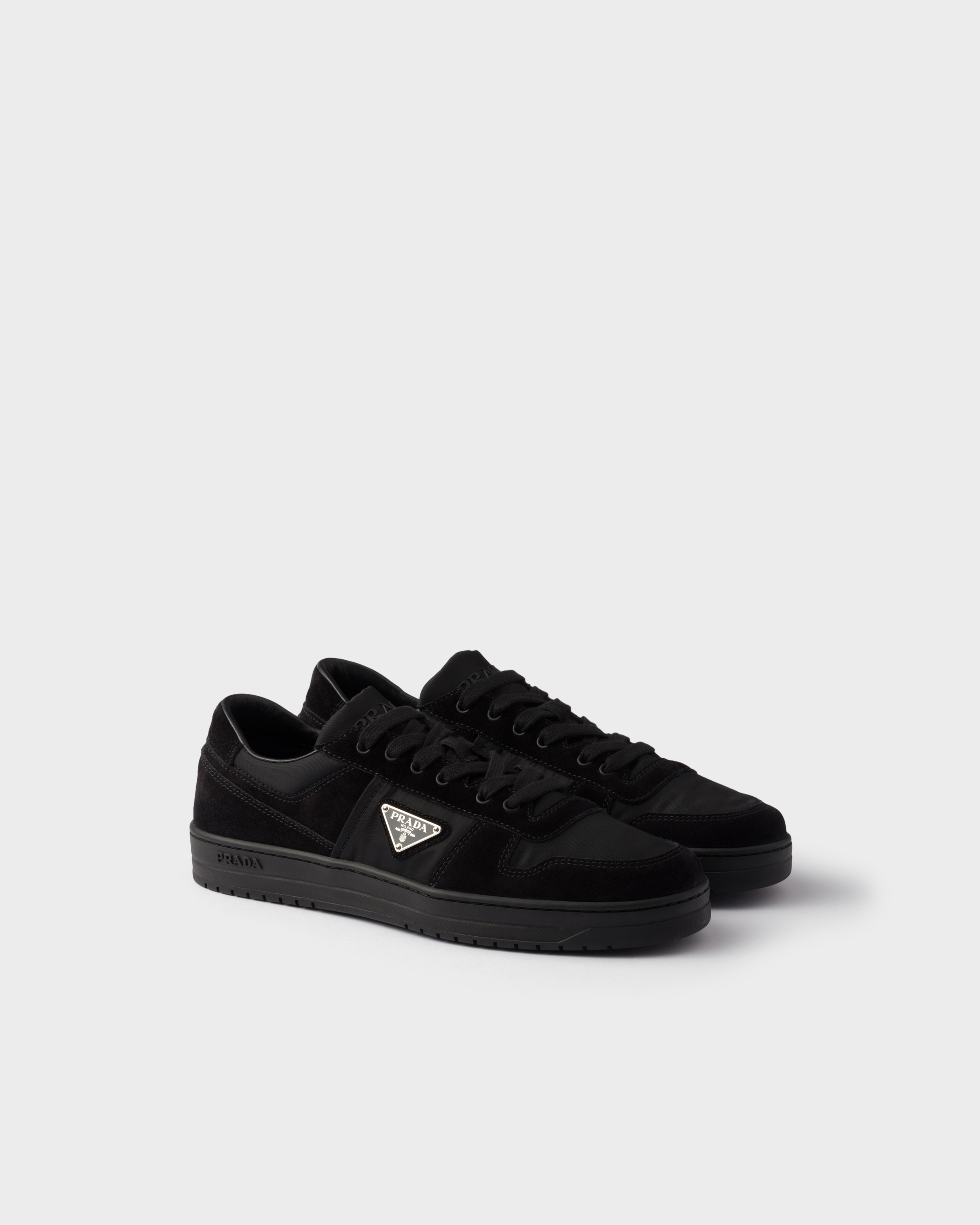 24AW new/PRADA Collapse Re-Nylonスニーカー Sneakers Black Black Collapse Re-Nylon and suede elasticized sneakers | PRADA