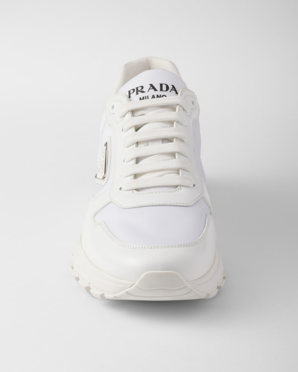 Prax 01 Re-Nylon and brushed leather sneakers Prax 01 Re-Nylon and brushed leather sneakers