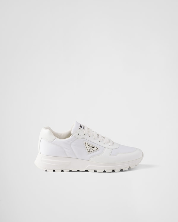 Prax 01 Re-Nylon and brushed leather sneakers Prax 01 Re-Nylon and brushed leather sneakers