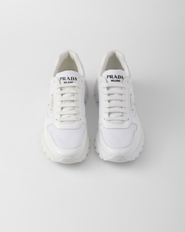 Prax 01 Re-Nylon and brushed leather sneakers Prax 01 Re-Nylon and brushed leather sneakers