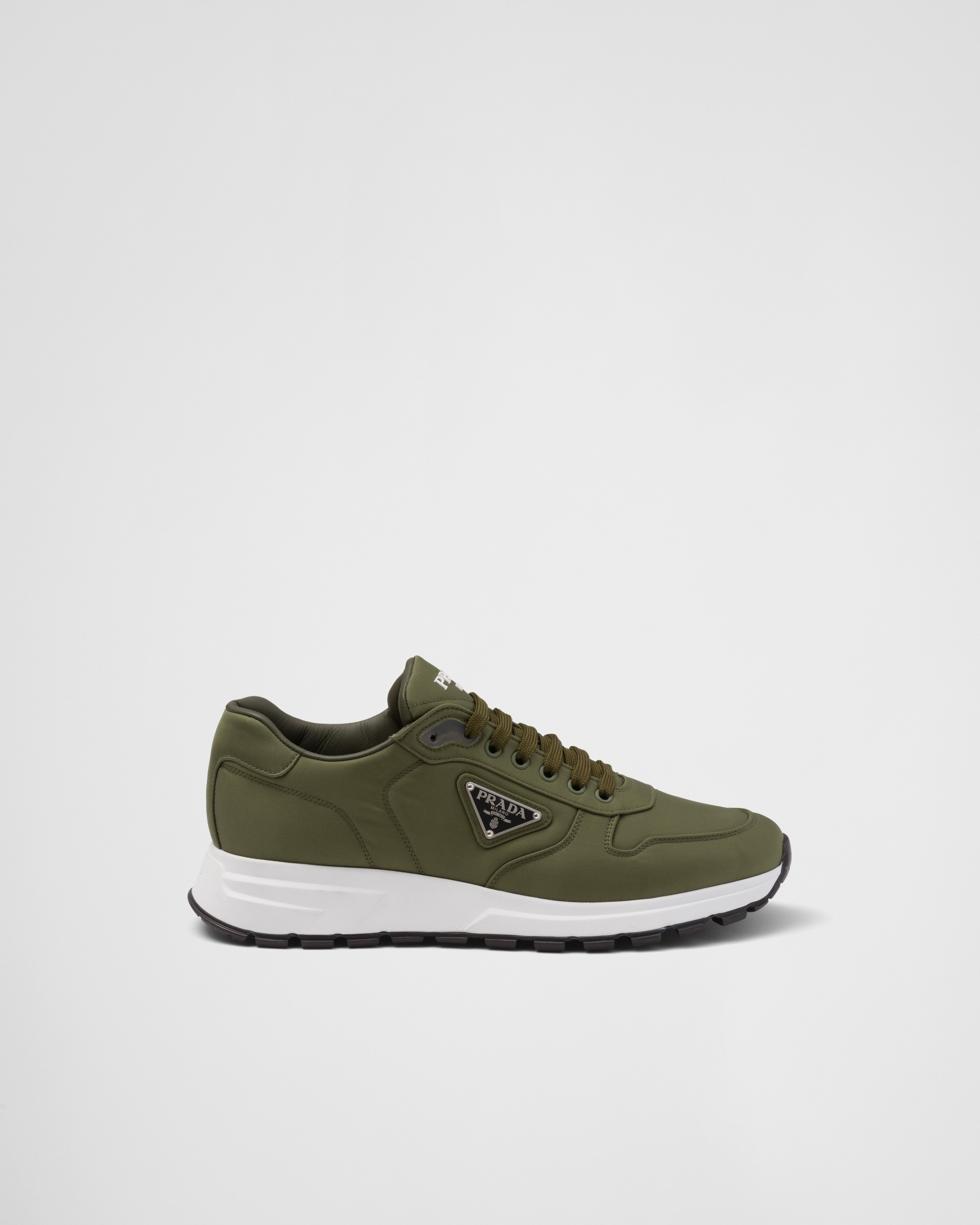 Shop Prada Prax 01 Re-nylon Sneakers In Military Green