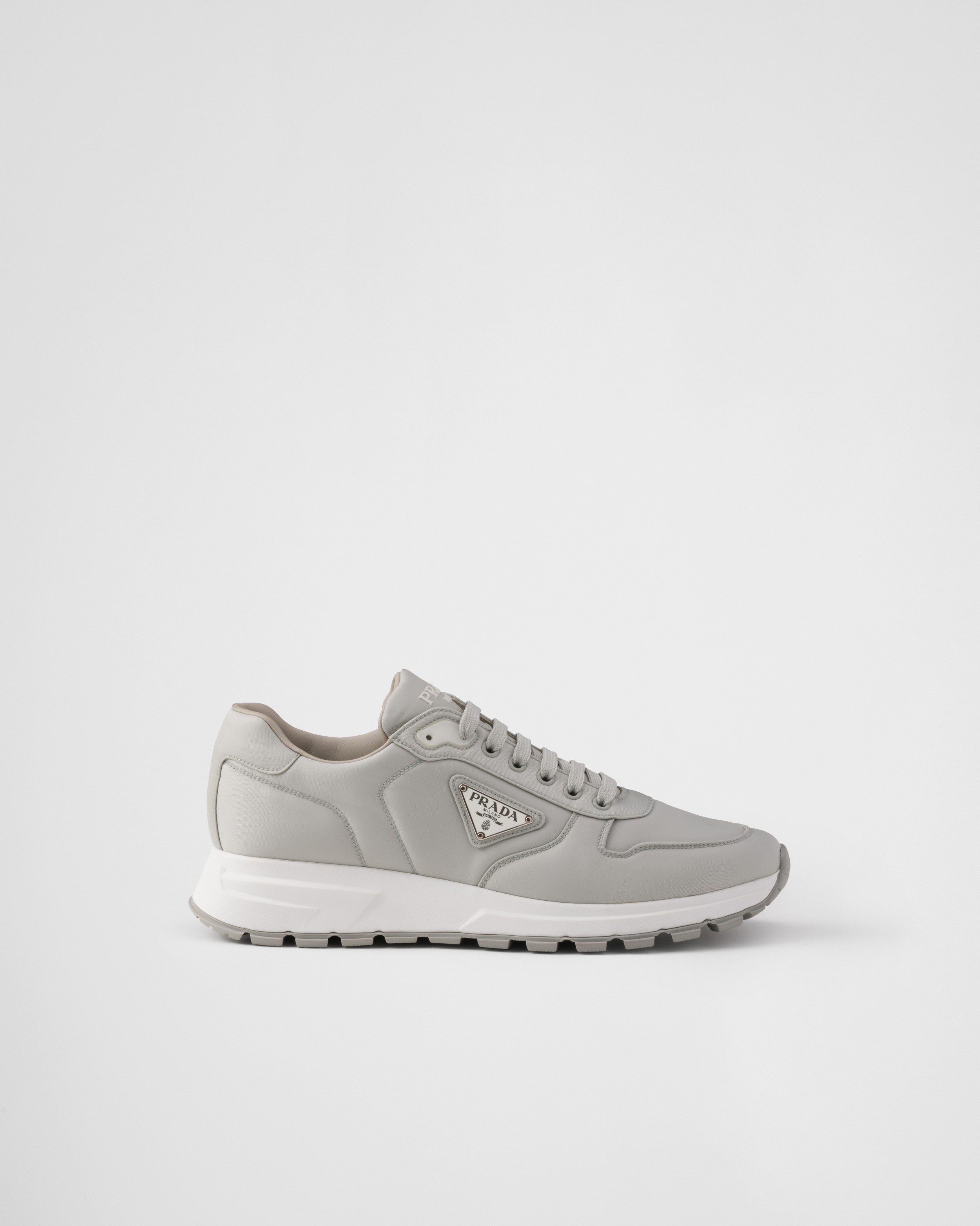 Shop Prada Prax 01 Sneaker Aus Re-nylon In Granite Gray