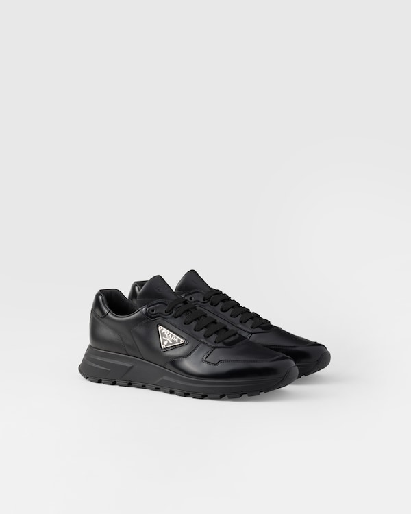 Amazon | [Prada] プラダ レザースニーカー 三角ロゴ レース