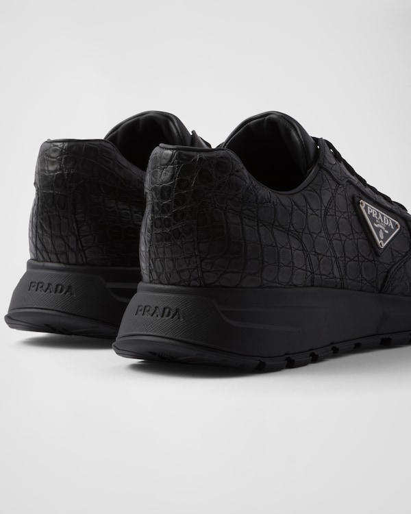 سنيكيرز Prax 01 من جلد التمساح - أسود سنيكيرز Prax 01 من جلد التمساح - أسود