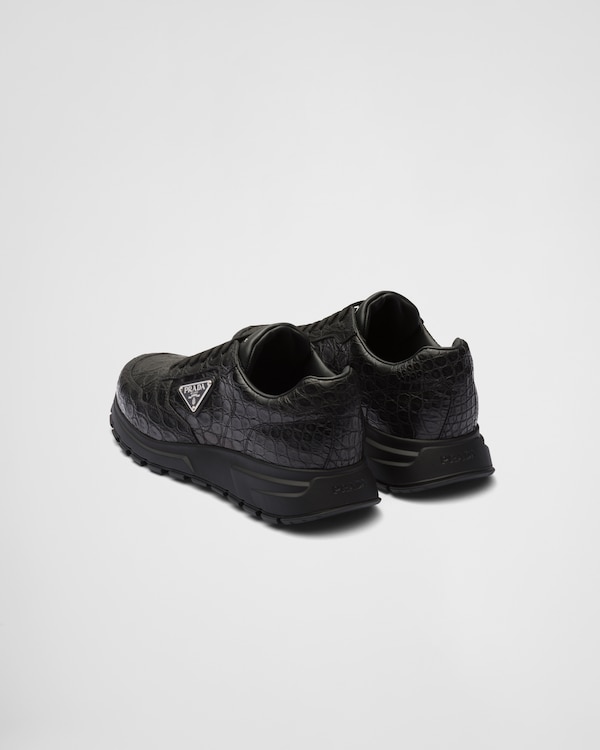 سنيكيرز Prax 01 من جلد التمساح - أسود سنيكيرز Prax 01 من جلد التمساح - أسود