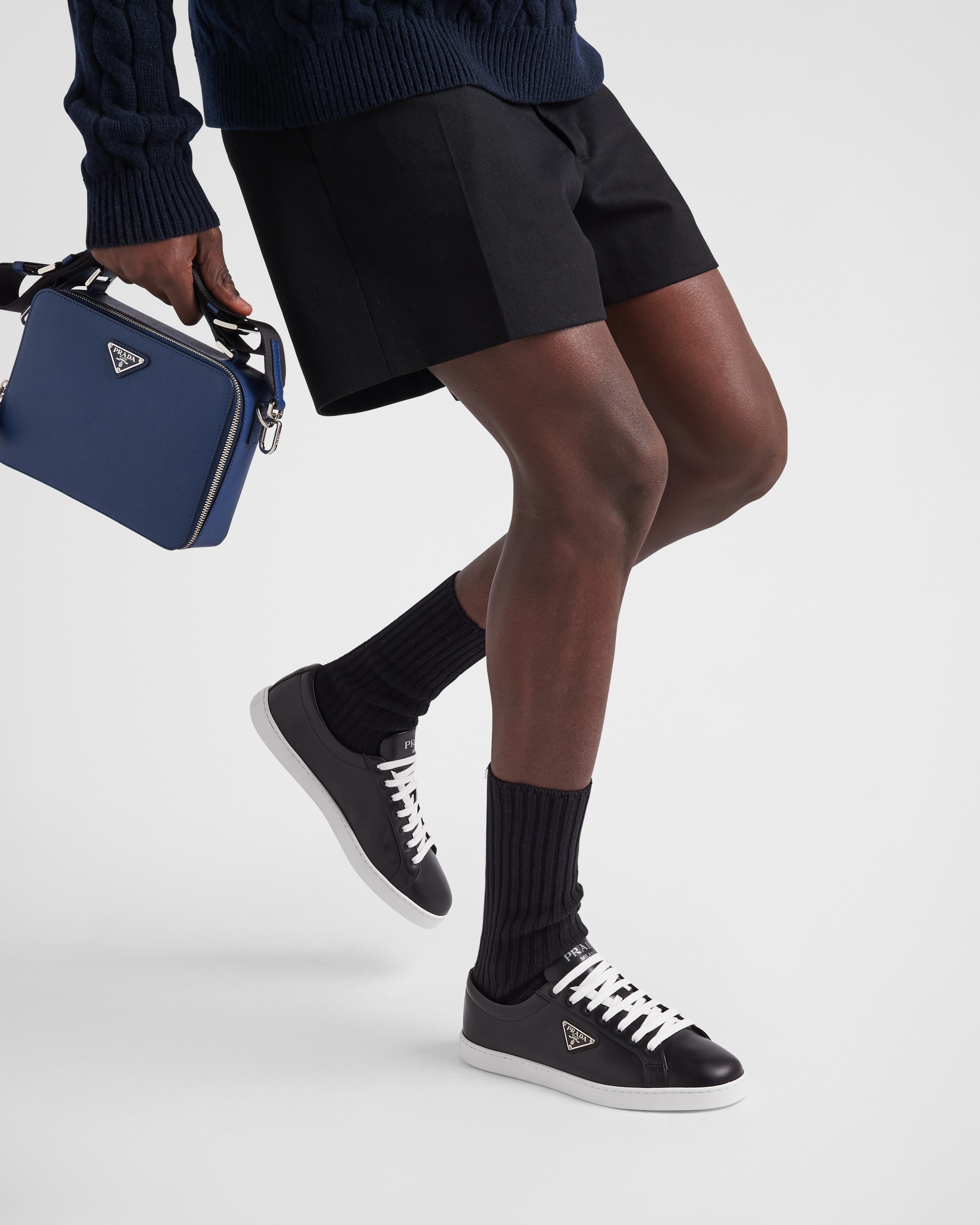 Prada Brushed leather sneakers 3