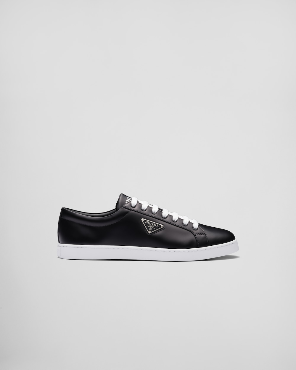 prada men's leather sneakers