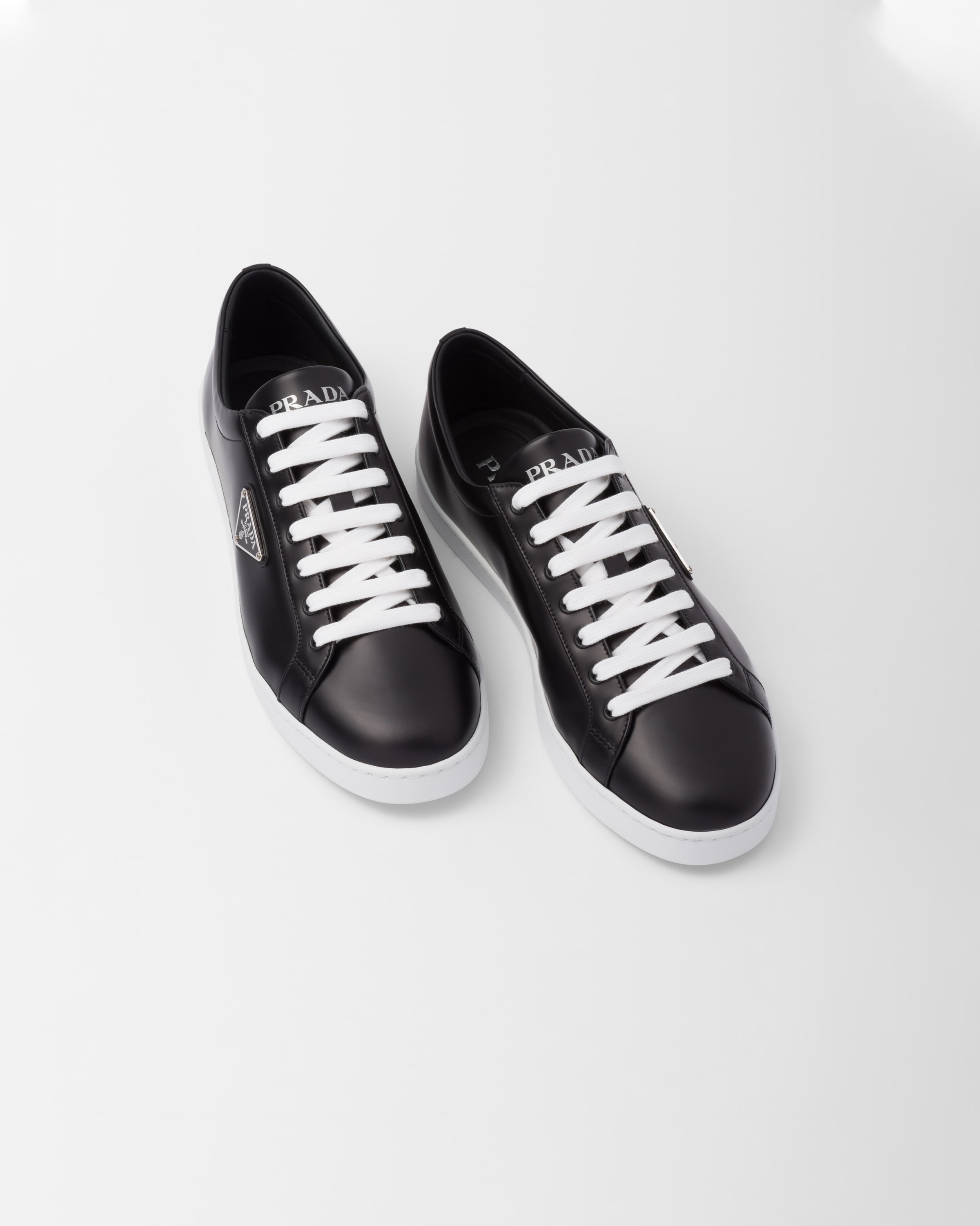 Brushed leather sneakers