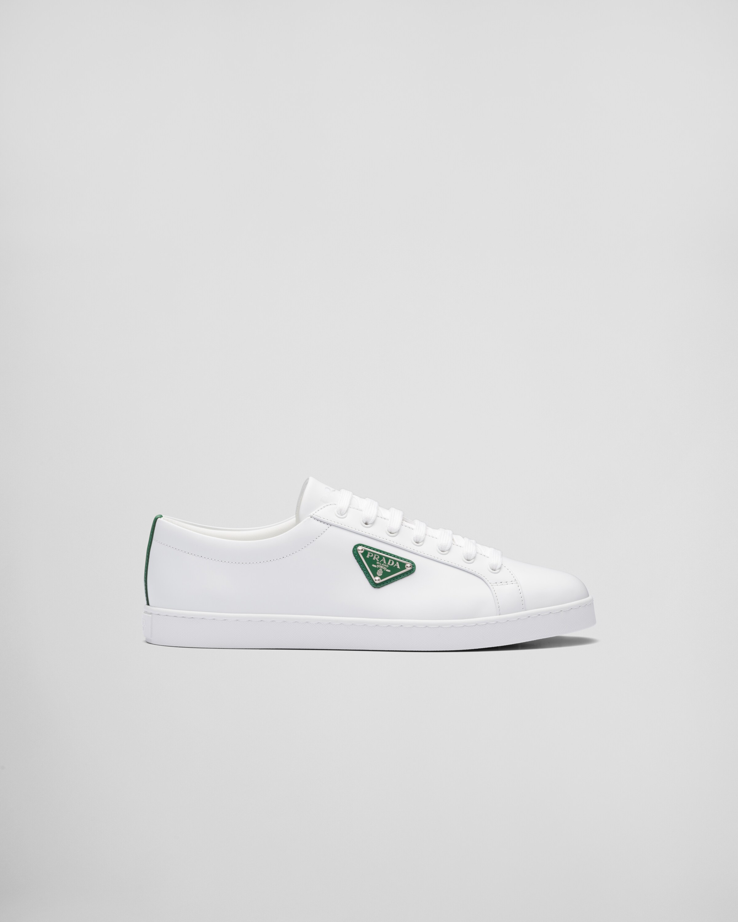prada men's leather sneakers