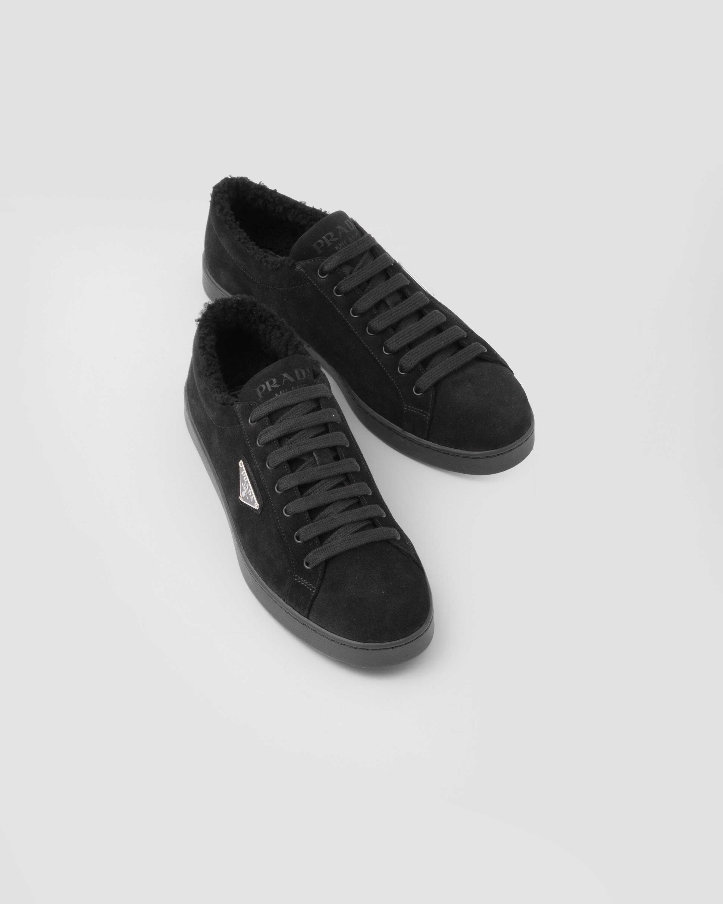 Prada suede sneakers online