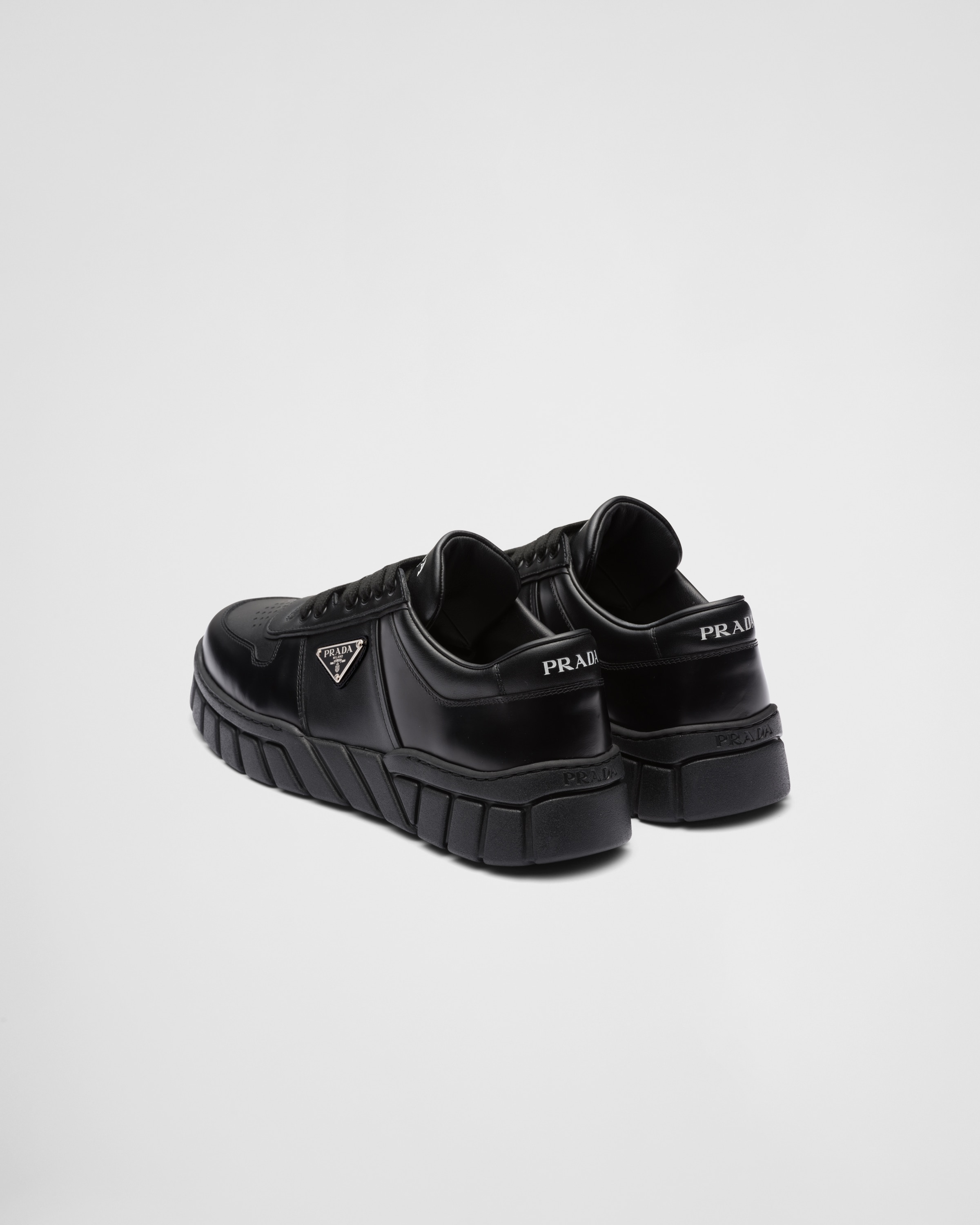 Black Leather Sneakers PRADA