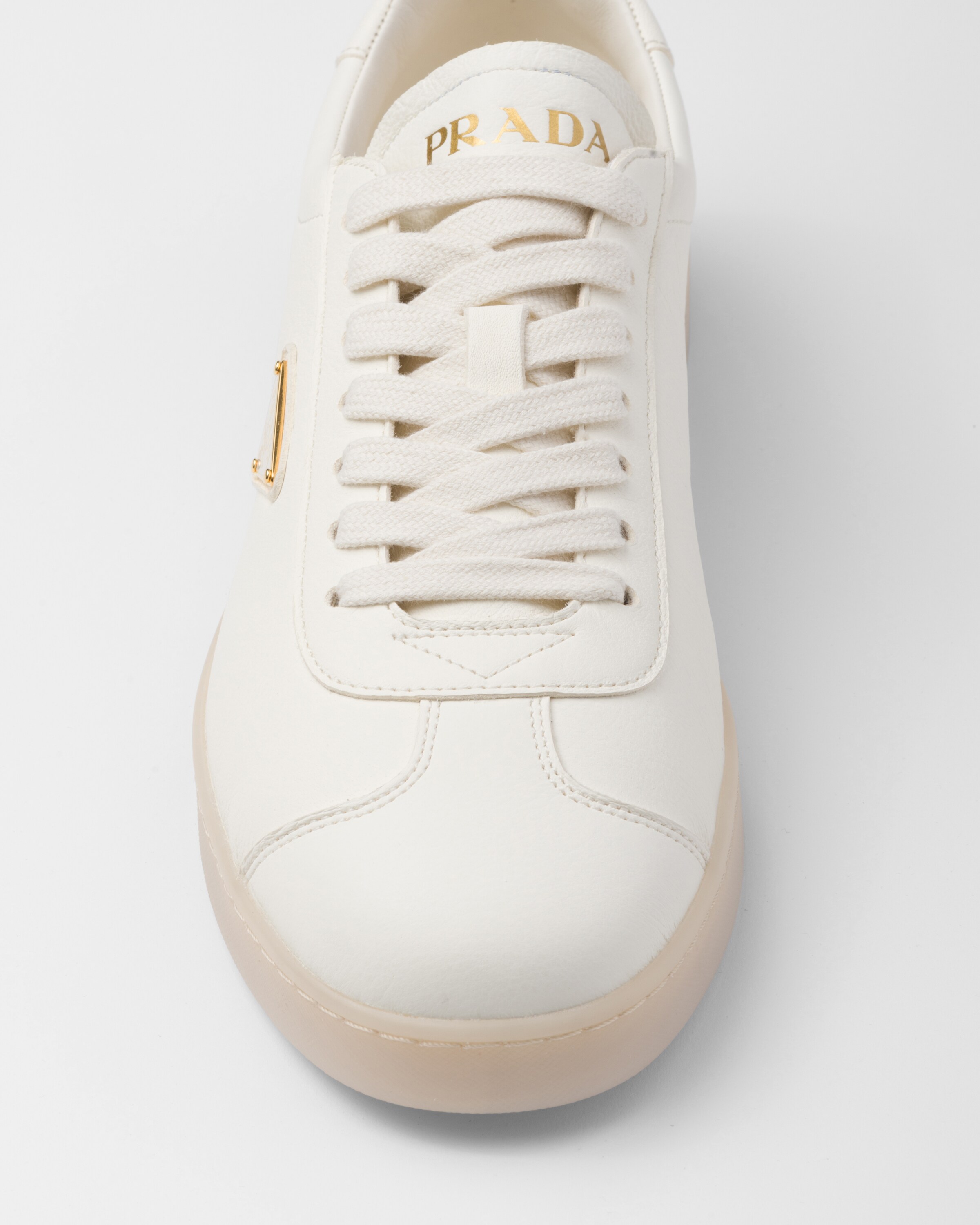 PRADA｜SNEAKERS (2EE394 013 F0304) Ivory Leather Sneakers | PRADA