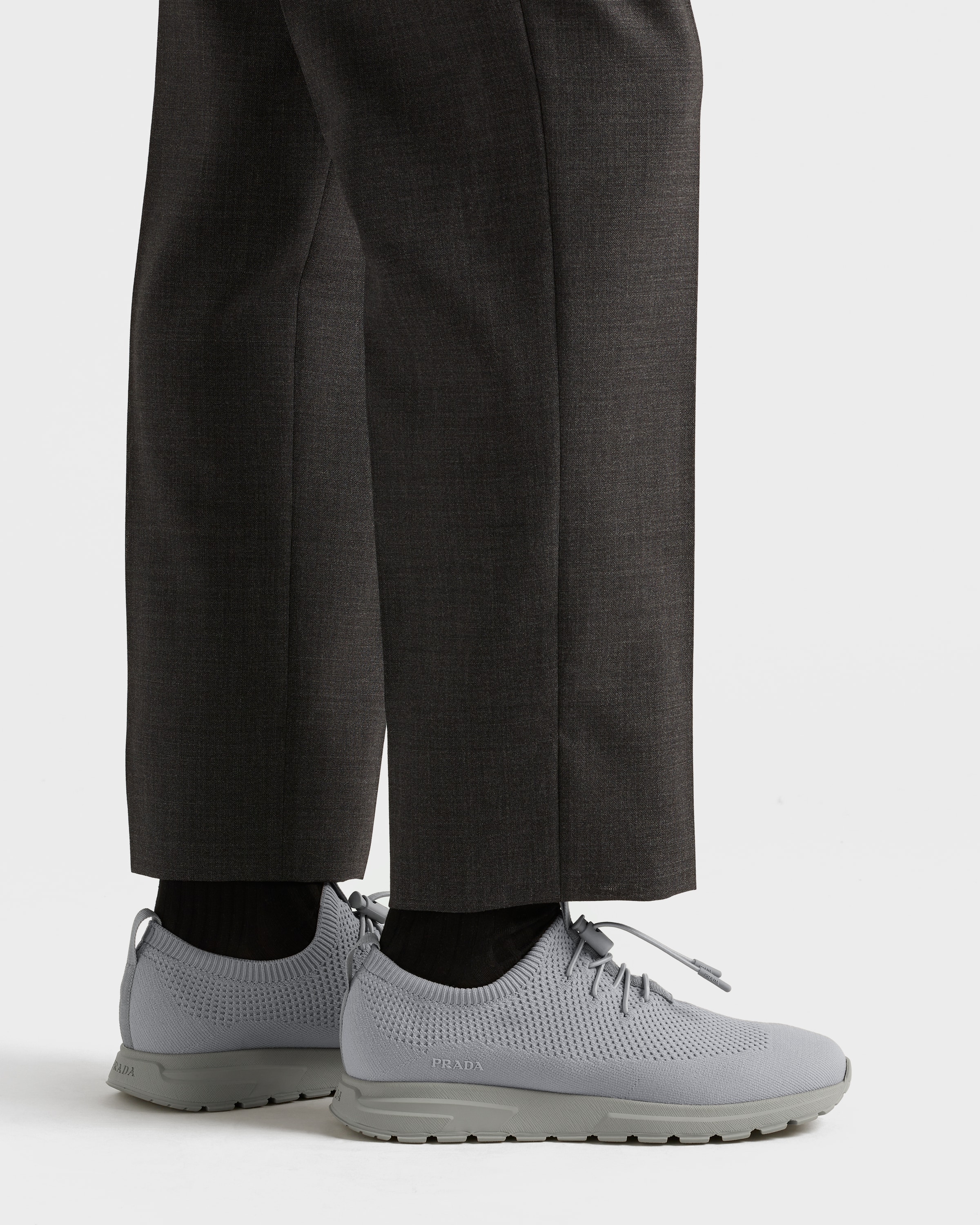 ◆PRADA◆ Prax 2.0 レースアップ スニーカー グレー Cloudy Gray Prax 2.0 Re-Nylon and suede sneakers | PRADA