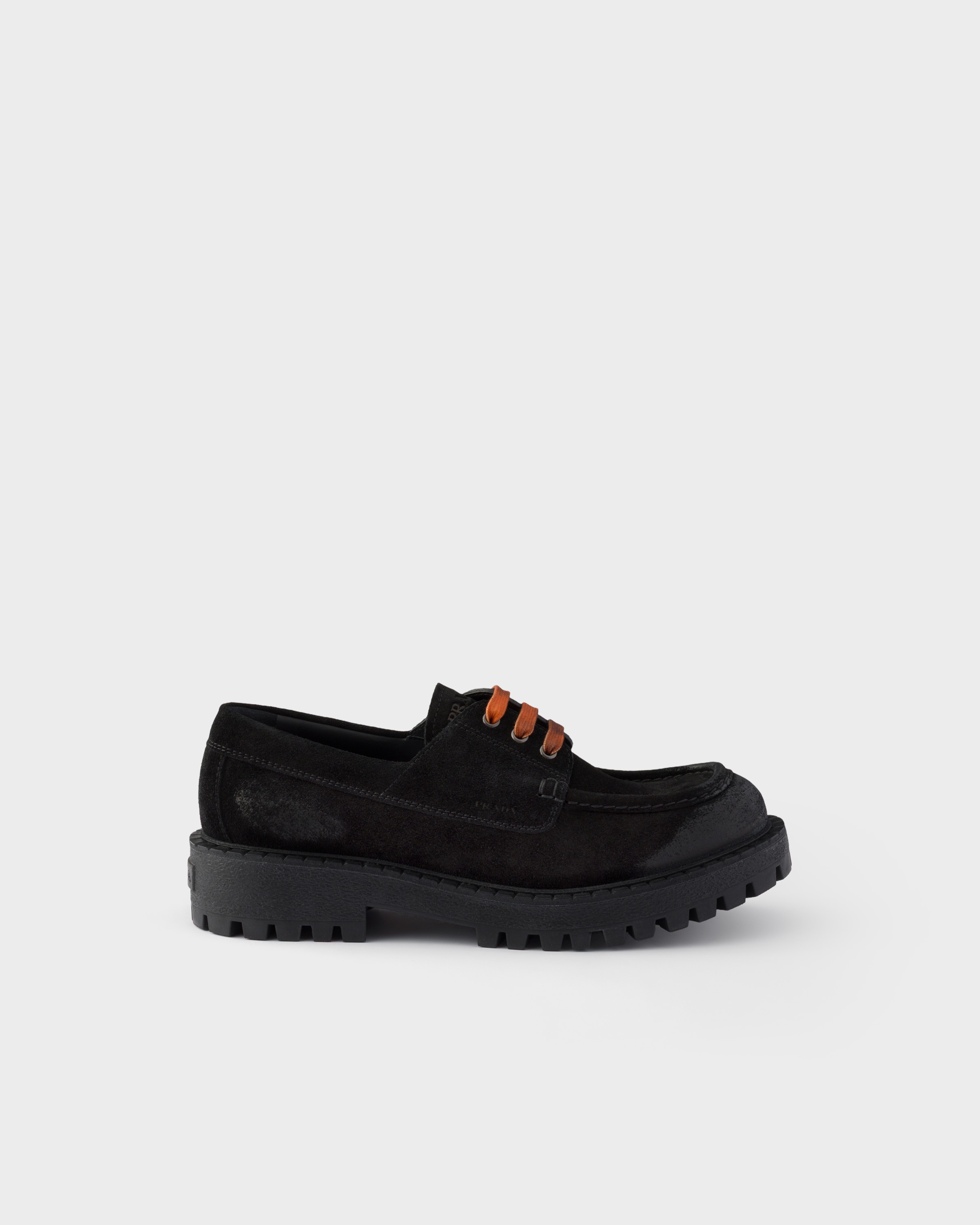 Prada Waxed suede lace-up shoes