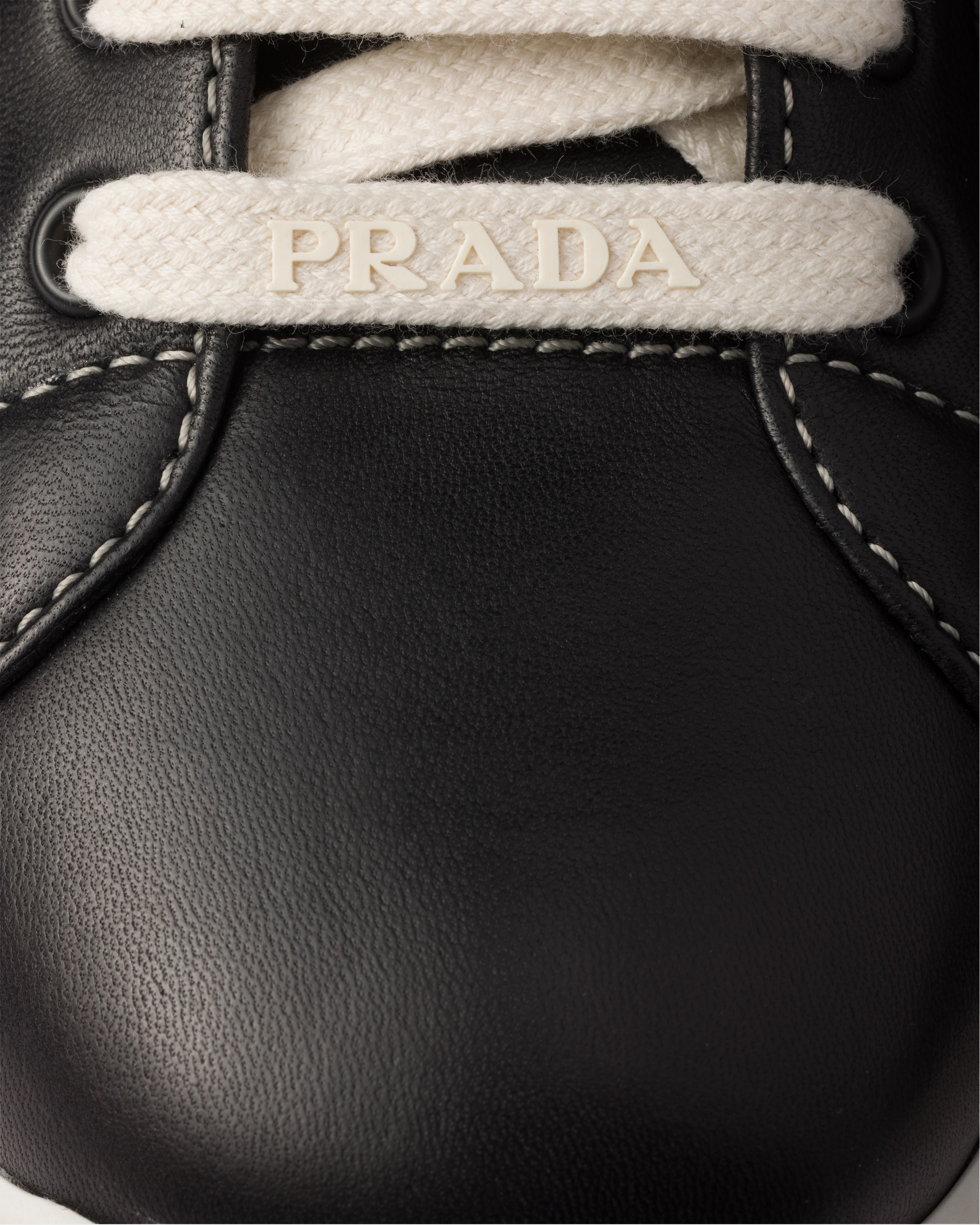 スニーカー PRADA Black Napa Leather Sneakers Black Downtown Nappa Leather Sneakers | PRADA
