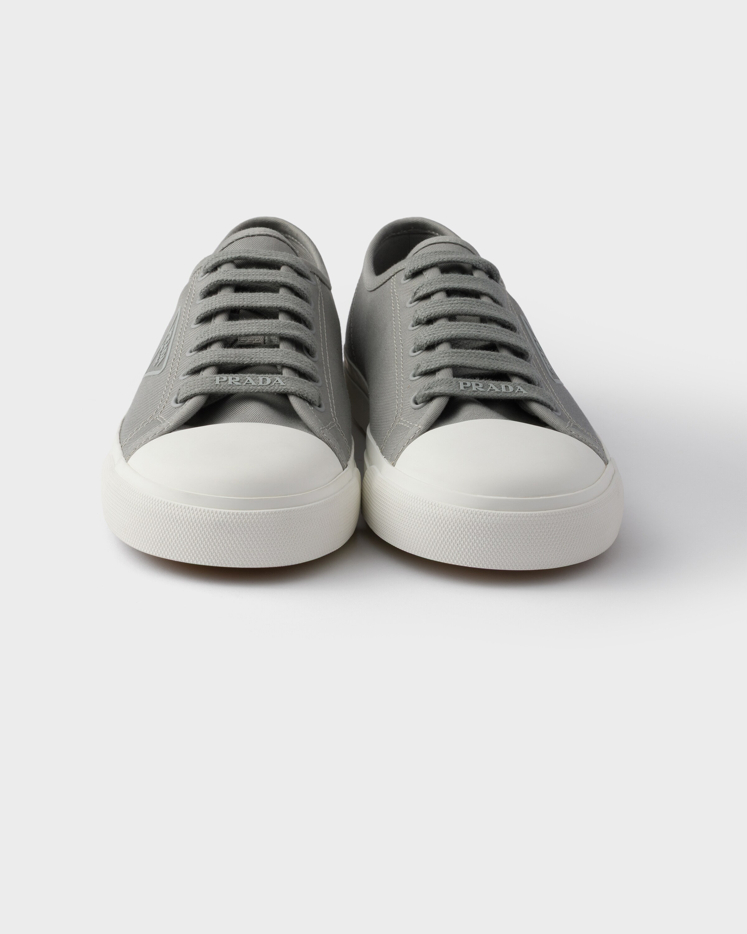 Cloudy Gray Fabric Sneakers | PRADA