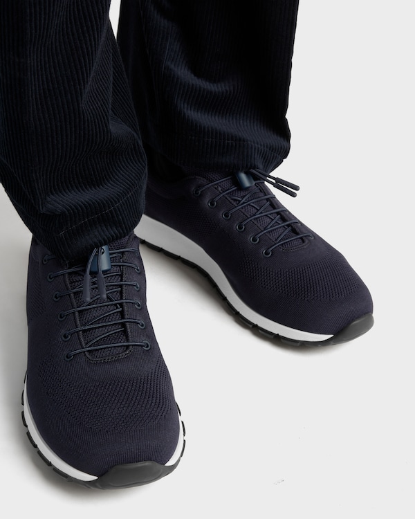 Stretch knit sneakers - Navy Stretch knit sneakers - Navy