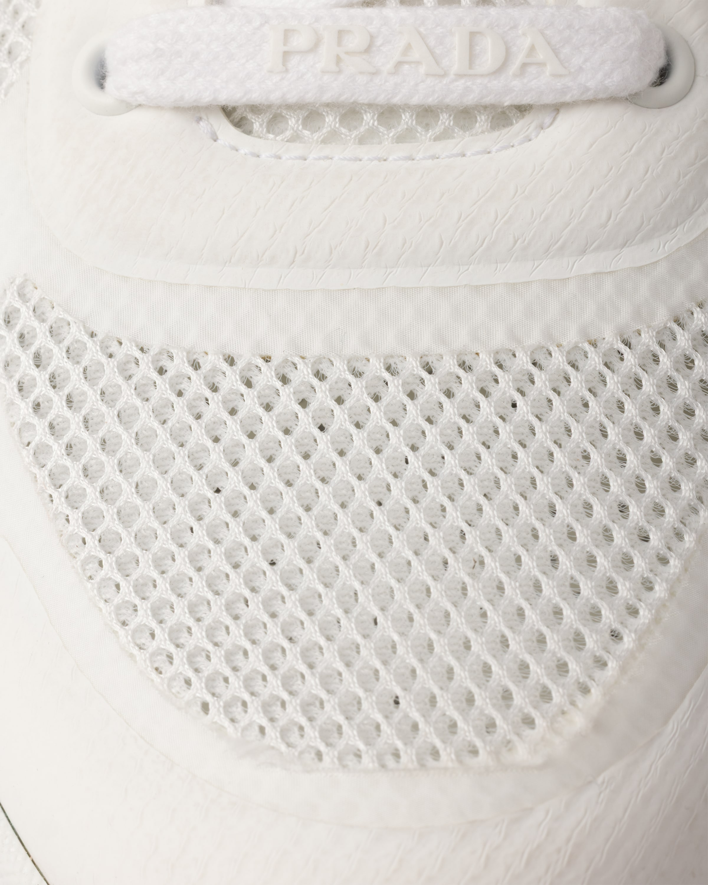 White Prax 2.0 fabric sneakers | PRADA