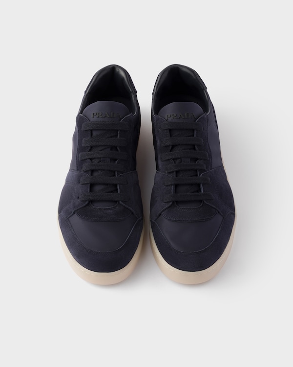 Suede and Re-Nylon sneakers - Navy Suede and Re-Nylon sneakers - Navy