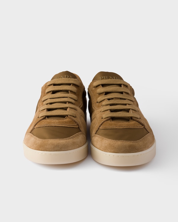 Suede and Re-Nylon sneakers - Cork Beige Suede and Re-Nylon sneakers - Cork Beige